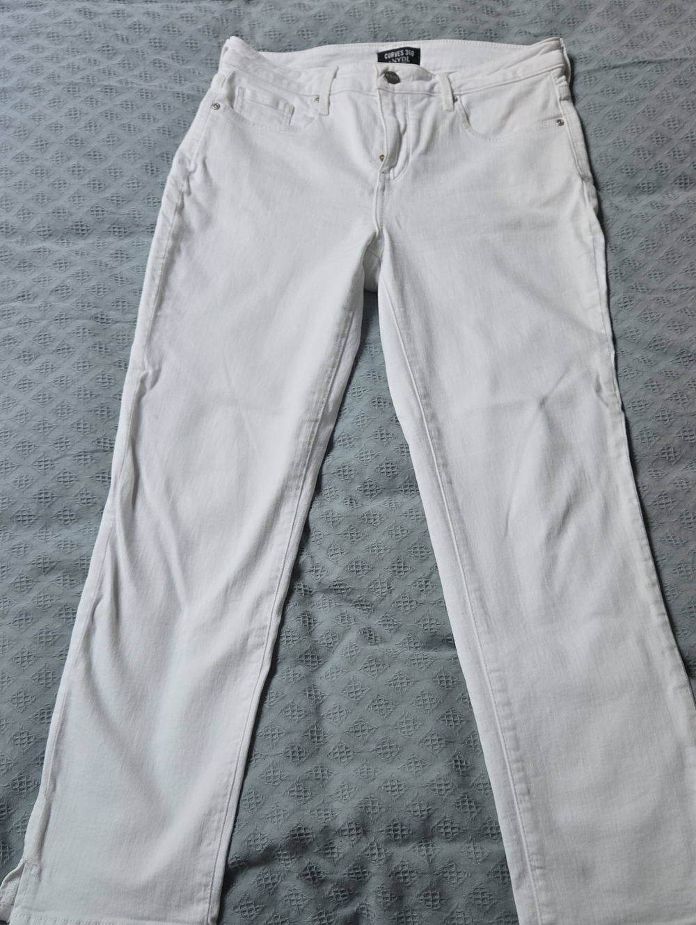 NYDJ Women's White Straight-Leg Jeans